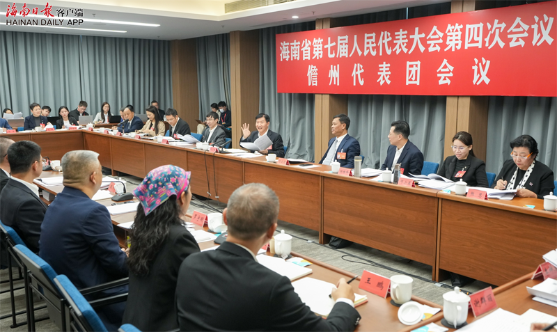 劉小明參加儋州、駐瓊解放軍和武警部隊代表團審議