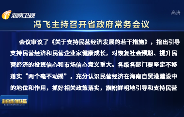 馮飛主持召開八屆省政府第2次常務會議