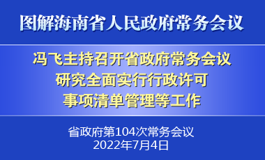 馮飛主持召開七屆省政府第104次常務會議