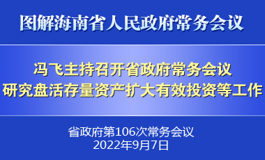 馮飛主持召開七屆省政府第106次常務會議