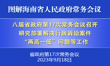 劉小明主持召開八屆省政府第17次常務會議