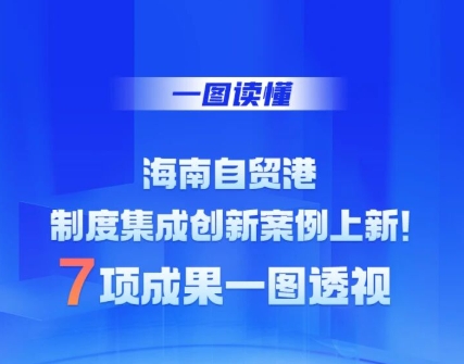 一圖讀懂 | 海南自貿港制度集成創新案例上新