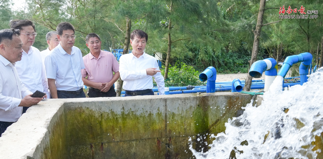 劉小明在文昌調研海水養殖取排水管違規占用林地和砂質岸線問題整改情況
